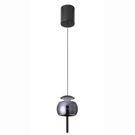 Colgante 1 Luz serie ROLLER Negro/Cromo - 9.6x26-210h