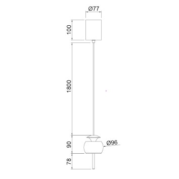 Colgante 1 Luz serie ROLLER Negro/Cromo - 9.6x26-210h 2