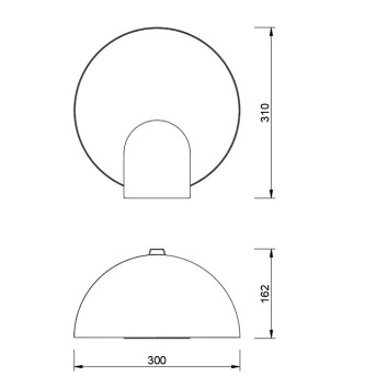 Sobremesa  serie OCULO Oro - 30x16.2x31h 2