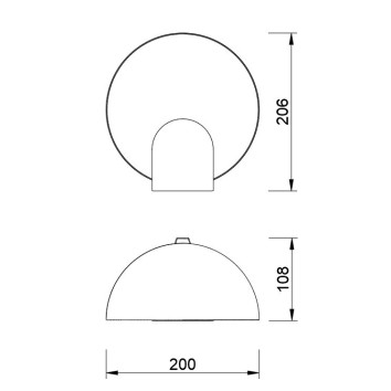 Sobremesa  serie OCULO Oro - 20x10.8x20.6h 2