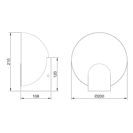 Aplique LED  serie OCULO Negro - 20x10.8x21h