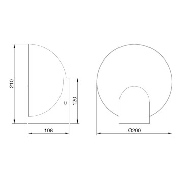 Aplique LED  serie OCULO Oro - 20x10.8x21h 2