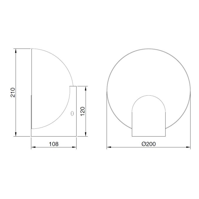 Aplique LED  serie OCULO Oro - 20x10.8x21h