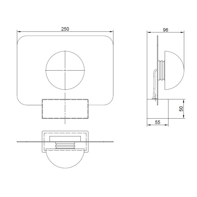 Sobremesa  serie ALBA Blanco - 25x7.6x25h