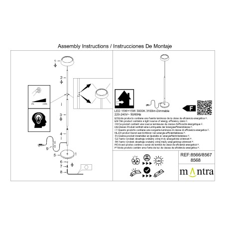 Pie De Salón serie NOA II Blanco - 28x180h