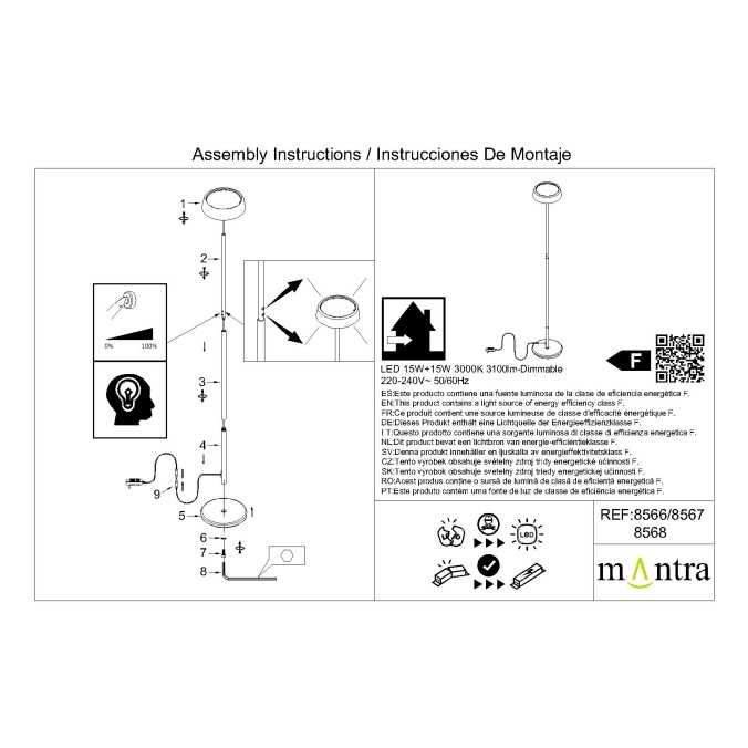Pie De Salón  serie NOA II Negro - 28x180h