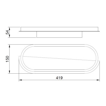 Aplique LED  serie MARMOL Blanco - 41x16x5h 2