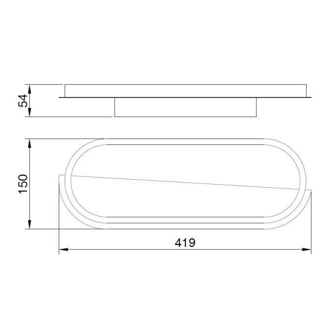 Aplique LED  serie MARMOL Blanco - 41x16x5h
