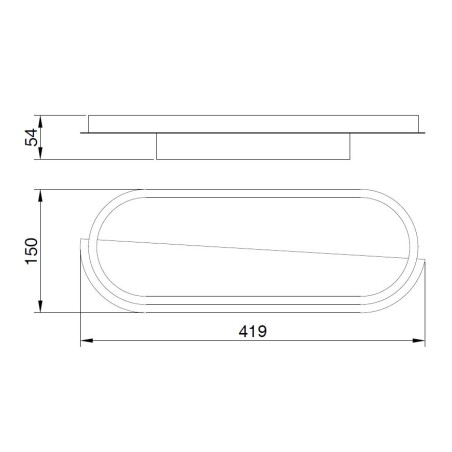 Aplique LED  serie MARMOL Blanco - 41x16x5h