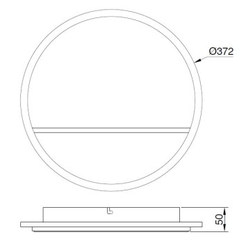 Plafón LED 20W serie MARMOL Blanco - 27.2x5.1h 2