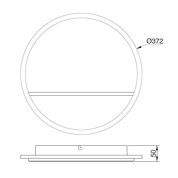 Plafón LED 20W serie MARMOL Blanco - 27.2x5.1h