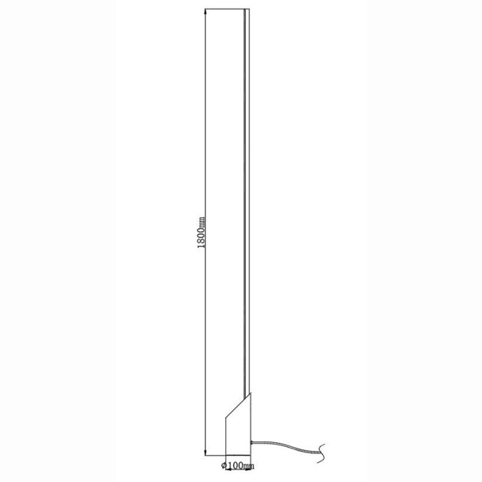 Pie De Salón 28W serie MARMOL Blanco - 10x180h