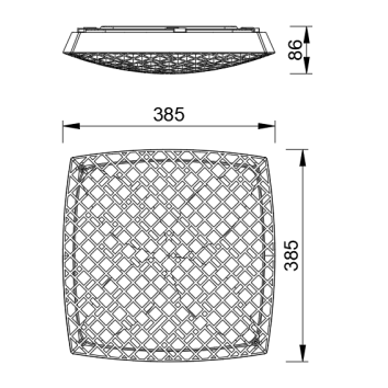 Plafón LED 56W Dimable serie URBAN Blanco - 38.5x38.5x8.6h 2