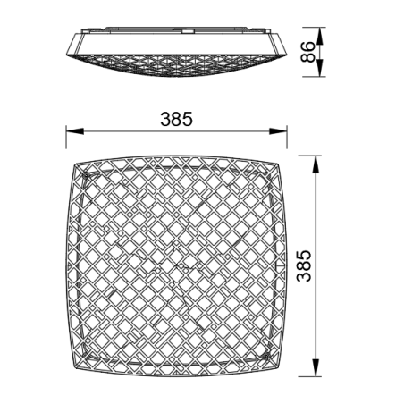 Plafón LED 56W Dimable serie URBAN Blanco - 38.5x38.5x8.6h