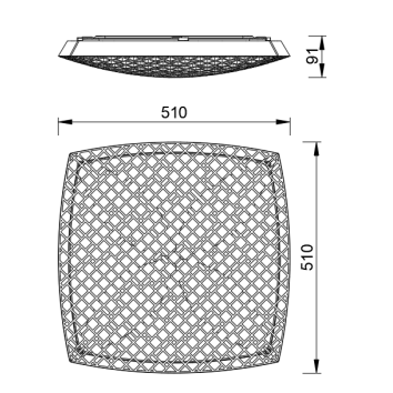 Plafón LED 80W Dimable serie URBAN Blanco - 51x51x9.1h 2