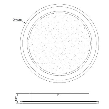 Plafón LED 24W serie TULUM Blanco - 40x5h 2