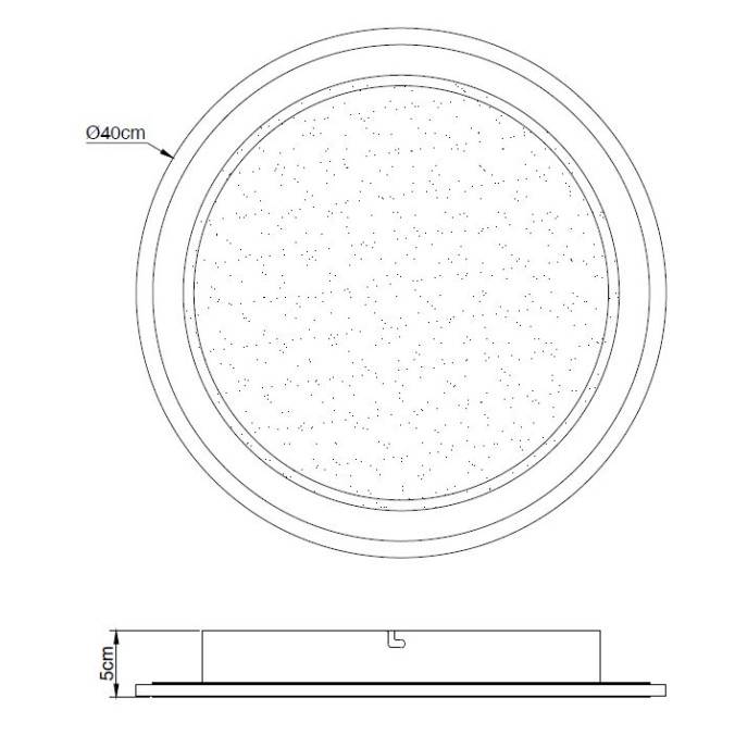 Plafón LED 24W serie TULUM Blanco - 40x5h