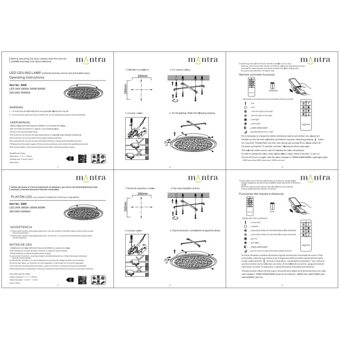 Plafón LED 24W serie TULUM Blanco - 40x5h