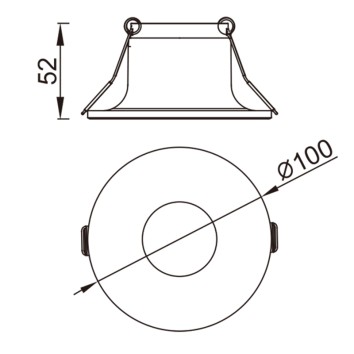 Empotrable  serie LAGOS Blanco - 10x5.2h 2