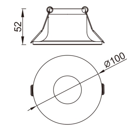 Empotrable  serie LAGOS Blanco - 10x5.2h