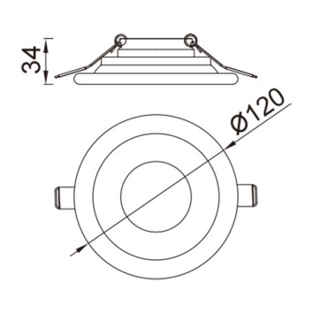 Empotrable  serie LAGOS Blanco - 12x3.35h 2