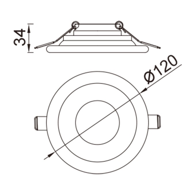 Empotrable  serie LAGOS Blanco - 12x3.35h