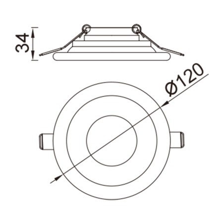 Empotrable  serie LAGOS Blanco - 12x3.35h