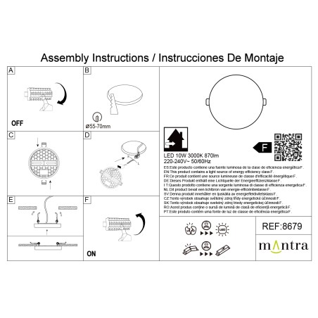 Empotrable LED  serie ALGARVE Blanco - 10.3x1.6h