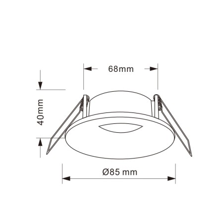 Empotrable  serie TAVIRA Blanco - 8.5x4h