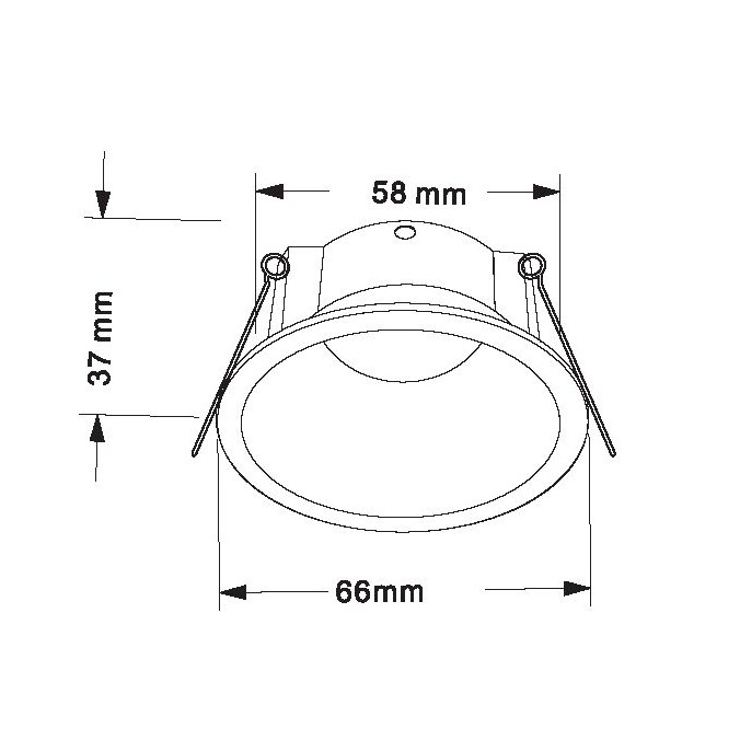 Empotrable  serie KIEL Blanco - 6.6x3.5h