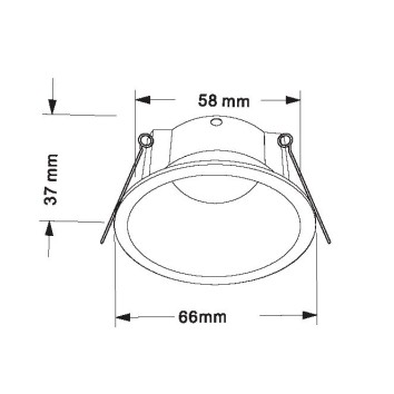 Empotrable  serie KIEL Negro - 6.6x3.5h 2