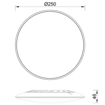 Plafón LED serie SLIM CCT Blanco - 25x4.6h 2