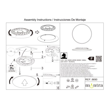 Plafón LED serie SLIM CCT Blanco - 25x4.6h