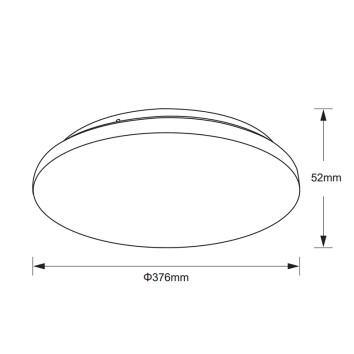 Plafón LED serie ZERO CCT Blanco - 37.6x5.2h 2