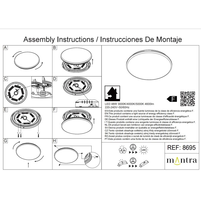 Plafón LED serie ZERO CCT Blanco - 49.5x7h