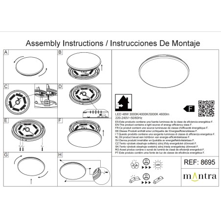 Plafón LED serie ZERO CCT Blanco - 49.5x7h