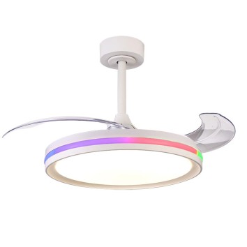 Lámpara LED 50W Ventilador 30W serie RAFAGA Blanco - 50x32.5-45h