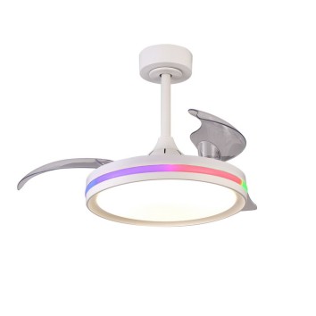 Lámpara LED 40W Ventilador 28W serie NORTH Blanco - 43x32.5-45h