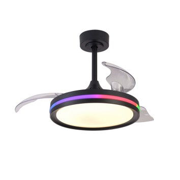 Lámpara LED 40W Ventilador 28W serie NORTH Negro - 43x32.5-45h