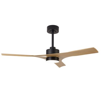 Plafón LED 30W Ventilador 35W serie THAI Negro+Madera - 122x31-43.5h