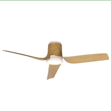Plafón LED 30W Ventilador 35W serie USHUAIA Blanco+Madera - 133x28h