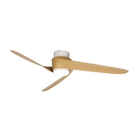 Plafón LED 24W Ventilador 30W serie ISLAND Blanco+Madera - 102x21.5h