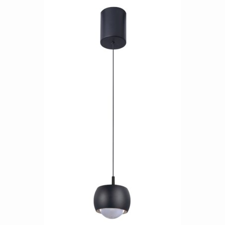 Colgante 1 Luz 2700K TRIAC DIMABLE serie ROLLER Negro - 9.6x19-200h