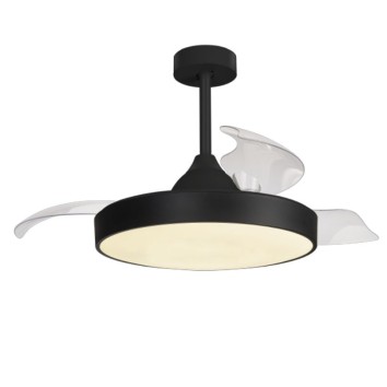 Plafón LED 50W Ventilador 30W serie ALASKA Negro - 50x35.5-48h