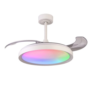 Plafón LED 50W Ventilador 30W serie SIBERIA Blanco - 50x32.5-45h