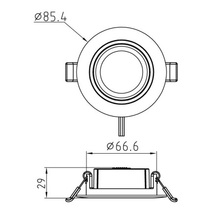 Empotrable LED CCT serie PANAMA Blanco - 8.6x2.9h