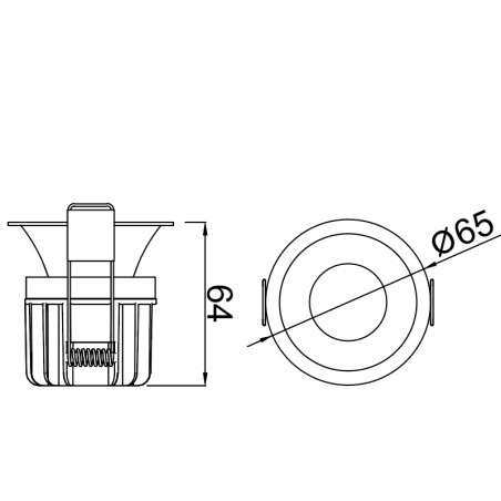 Empotrable LED CCT  IP65 serie ROMBOK Blanco - 6.5x6.4h