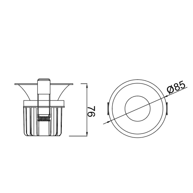 Empotrable LED CCT  IP65 serie ROMBOK Blanco - 8.5x7.6h