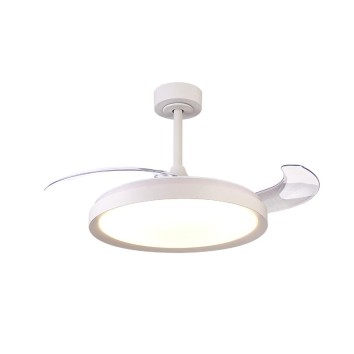 Plafón LED 50W Ventilador 28W serie MISTRAL Blanco - 50x32.5-45h