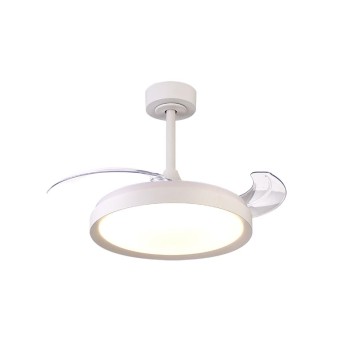 Plafón LED 40W Ventilador 25W serie MISTRAL MINI Blanco - 43x32.5-45h